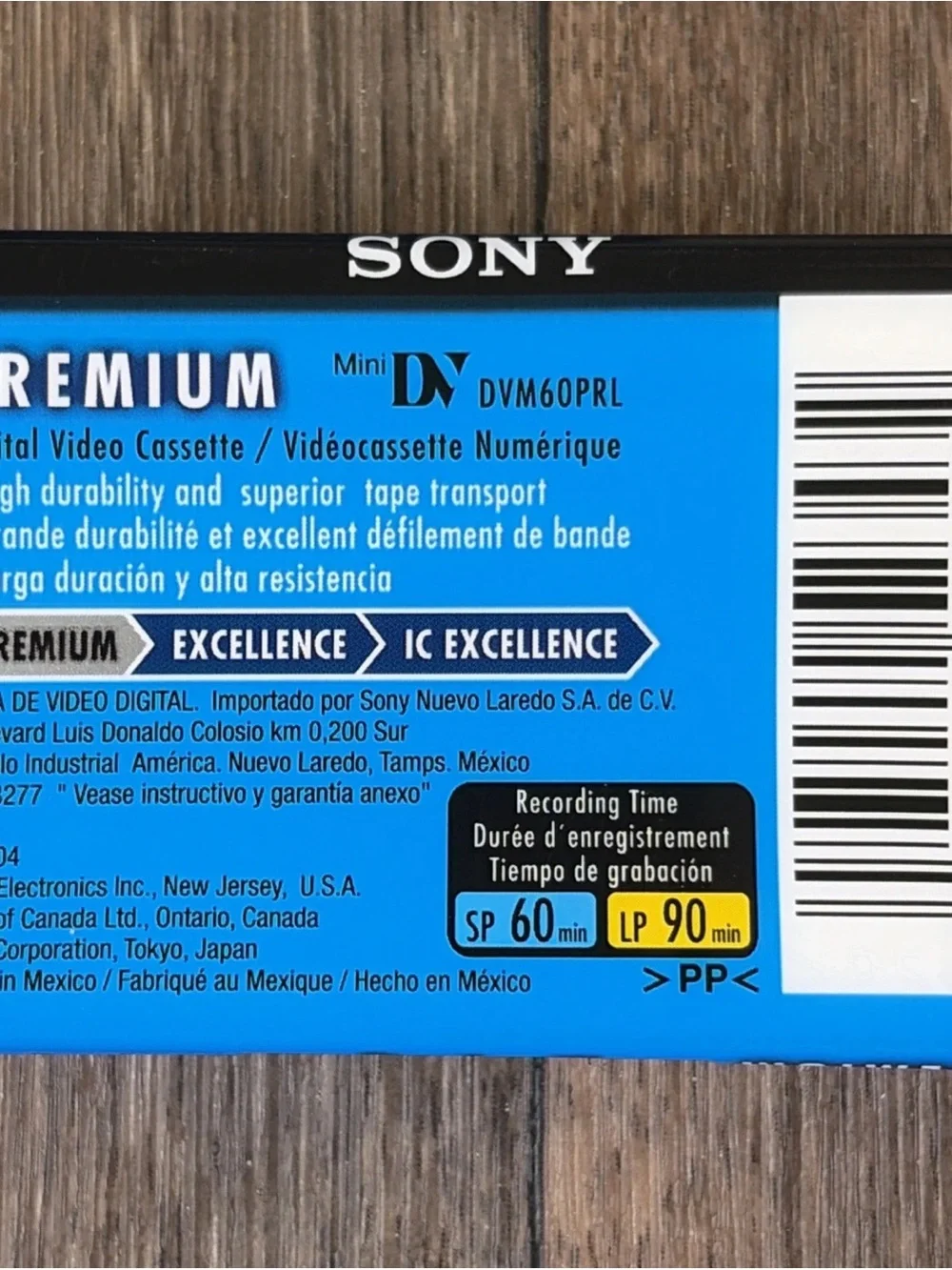 Sony DVC Digital Video Mini DV Premium Cassette Tape - 60 Minutes LP-90